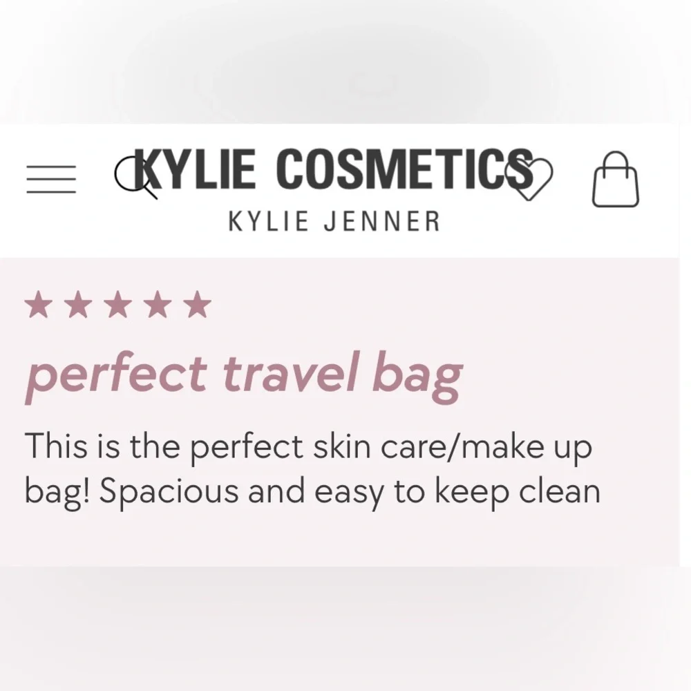 KYLIE COSMETICS Blue Cloud Cosmetic/Travel Bag